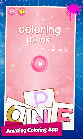 Alphabets Coloring book Glitter and Fireworks