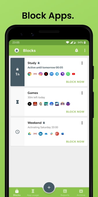 Block Apps - Productivity  Digital Wellbeing