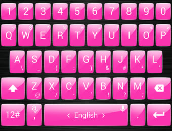 Keyboard Theme Gloss Pink
