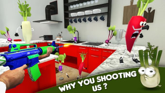 Veggie Shooter Gun Practice  Kitchen Challenge