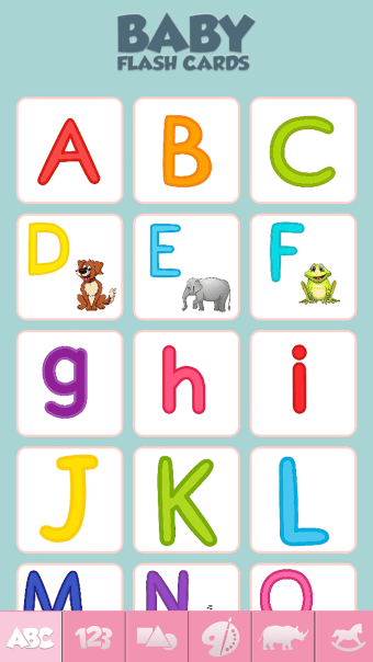 Baby Flash Cards Game Learn Alphabet Numbers Words