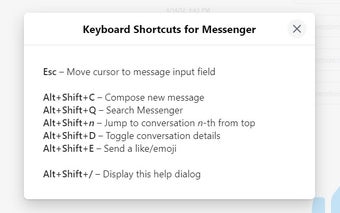 Keyboard Shortcuts for Messenger