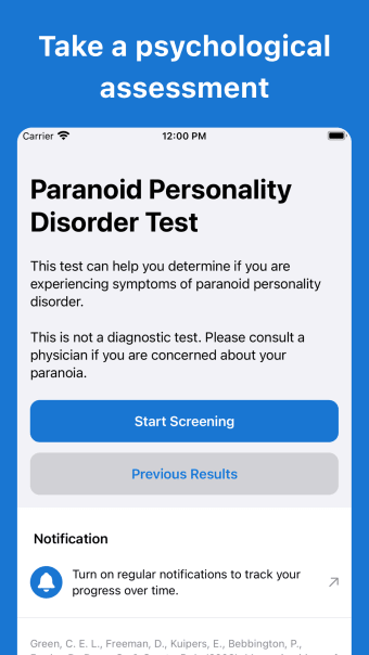 Paranoid Personality D. Test