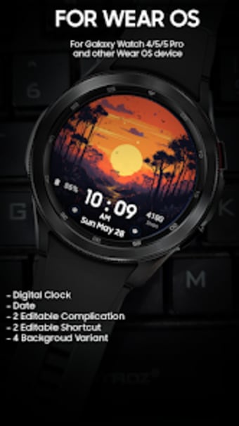 The Sunset Digital Watchface