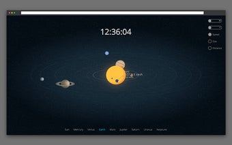 Solar System for New Tab