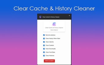 Clear Cache & History Cleaner