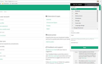 Larder: Bookmarking for developers
