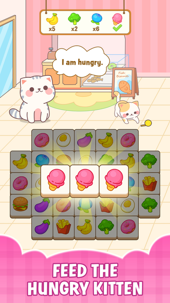 Cat Time: Cute Cat 3 Tiles