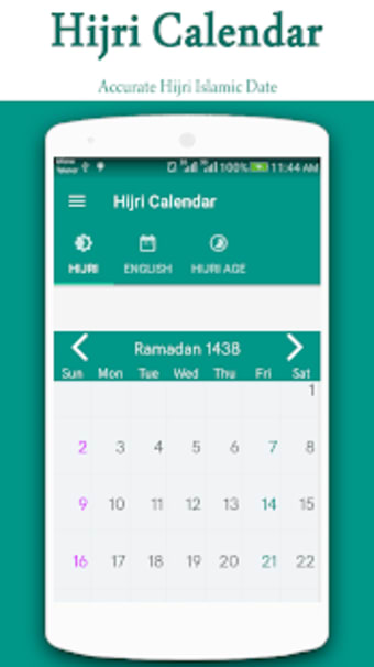 Hijri Islamic Calendar- Ramadan 2020