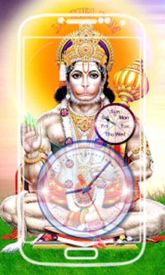 Hanuman Clock Live Wallpaper