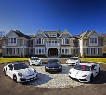 Mansions and sports cars