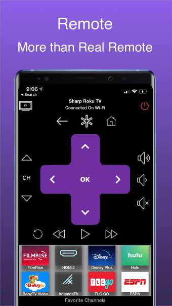 Roku TV Remote Controller : iR