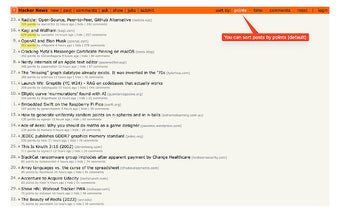 Hacker News Sorted