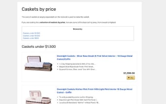 Caskets for sale: Buy cheap caskets online