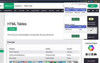 Table Extractor - Download any Table as a CSV