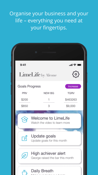 LimeLife Goals App for BGs