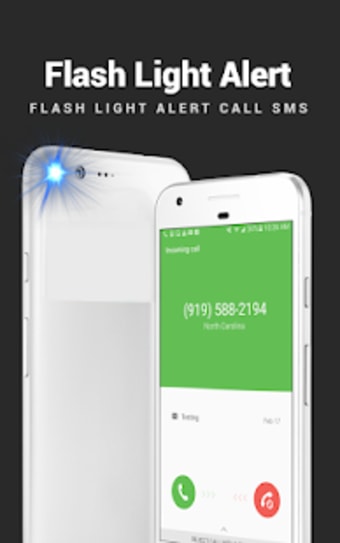 Flash alerts on calls and sms  Torch Flashlight