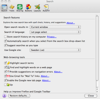 Google Toolbar for Firefox