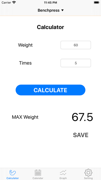 Max Calculator benchpress etc