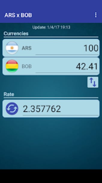 Arg. Peso x Bolivian Boliviano