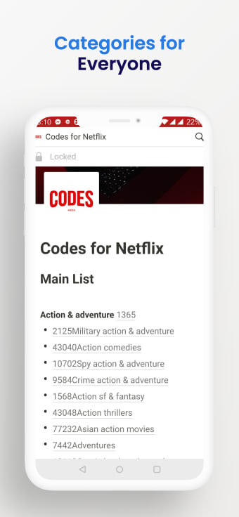 Codes for Netflix