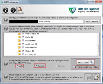Free OLM to PST Converter Software