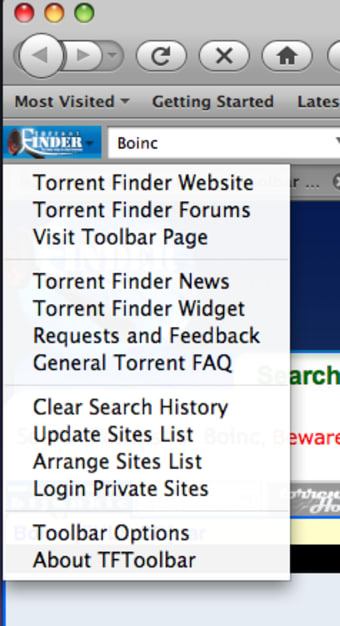 Torrent Finder Firefox Toolbar