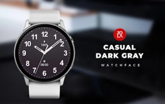 Casual Dark Gray Watch Face