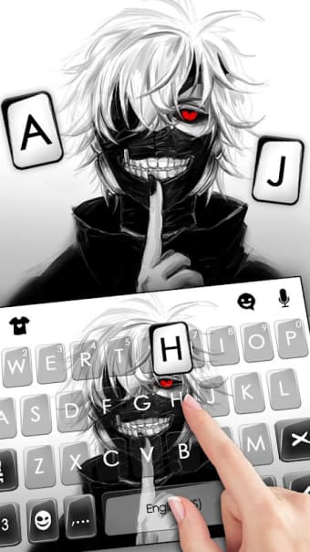 Creepy Mask Man Keyboard Theme