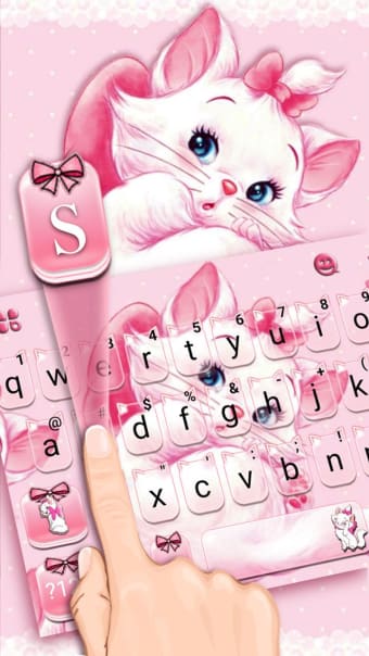 Girlish Kitty Wallpapers Keyboard Background