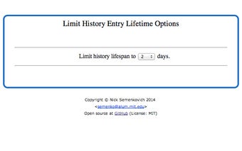 Limit History Lifetime