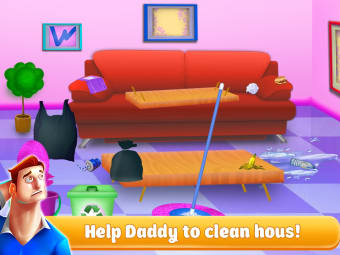 Daddy's Little Prince Helper -Messy House Cleaning
