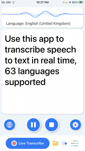 Live Transcribe dictation text