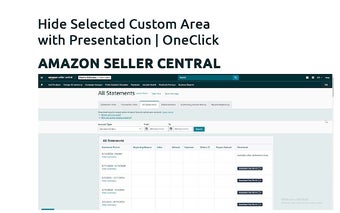 Hide Selected Custom Area with Presentation | OneClick