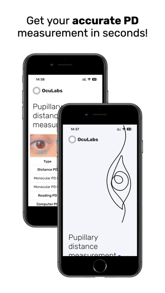 Pupillary Distance measure PD