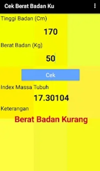 Cek Berat Badan Ku