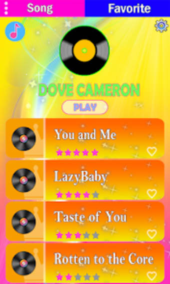 Dove Cameron piano game