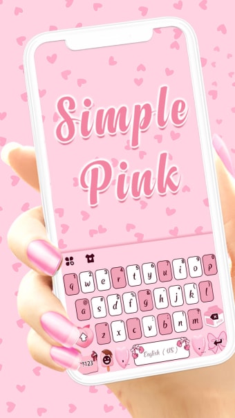 Simple Pink SMS Keyboard Background