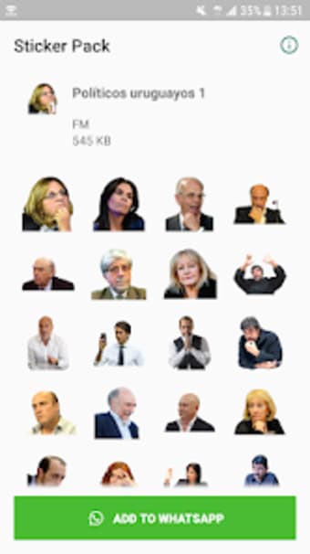 Stickers de políticos uruguayo