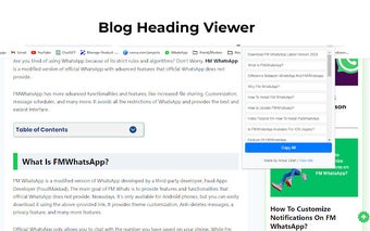 Blog Heading Viewer