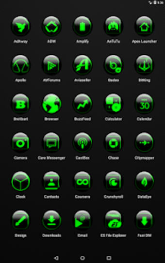 Green Glass Orb Icon Pack Free