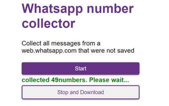 Whatsapp number collector