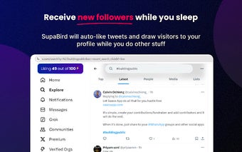 SupaBird - Grow Your Twitter With Auto Likes