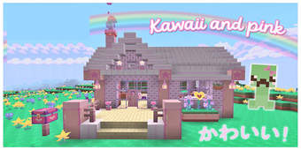 Kawaii pink houses for mcpe