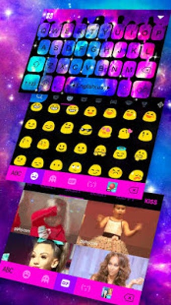 Falling Galaxy Droplets Keyboard Theme