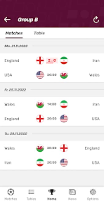 World Soccer Fixtures & Scores