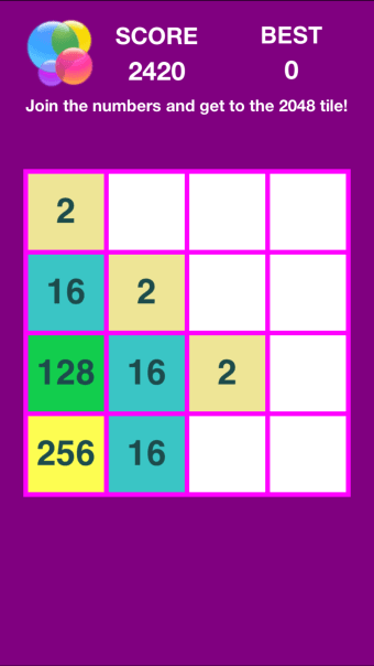 2048 Puzzle Game 512 1024 4096