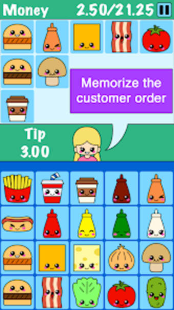 Burger Memory Game