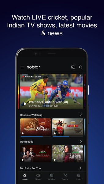 Hotstar - Indian Movies TV Shows Live Cricket