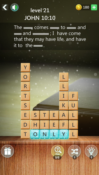 Bible word verse stack puzzle